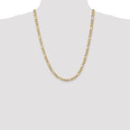 Leslie's 14K 5.50mm Flat Figaro Chain - Image 4