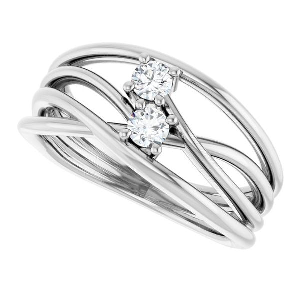 Two-Stone Bypass Ring - Image 5