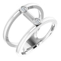 Two-Stone Negative Space Ring