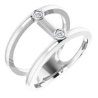 Two-Stone Negative Space Ring