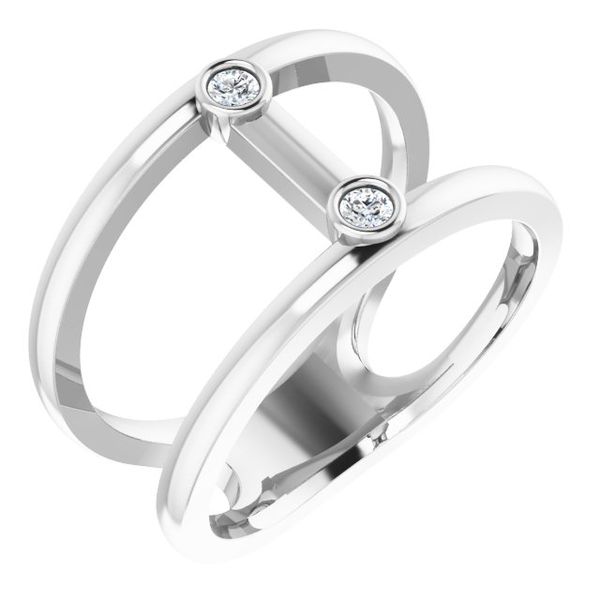 Two-Stone Negative Space Ring