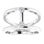 Two-Stone Negative Space Ring - Image 3