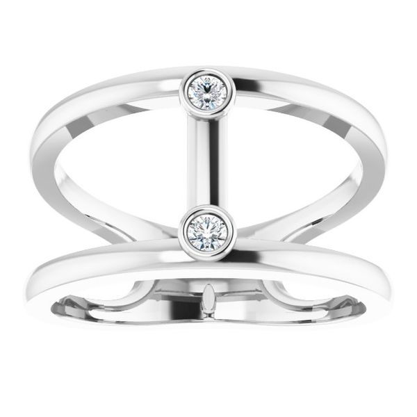 Two-Stone Negative Space Ring - Image 3