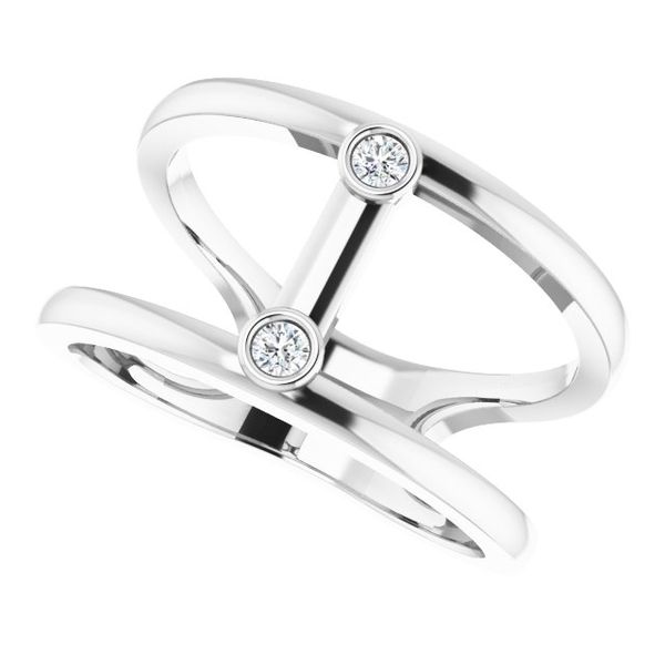 Two-Stone Negative Space Ring - Image 5