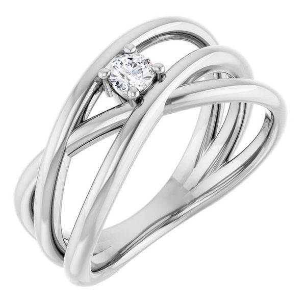 Solitaire Negative Space Ring