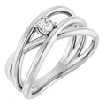 Solitaire Negative Space Ring