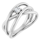 Solitaire Negative Space Ring