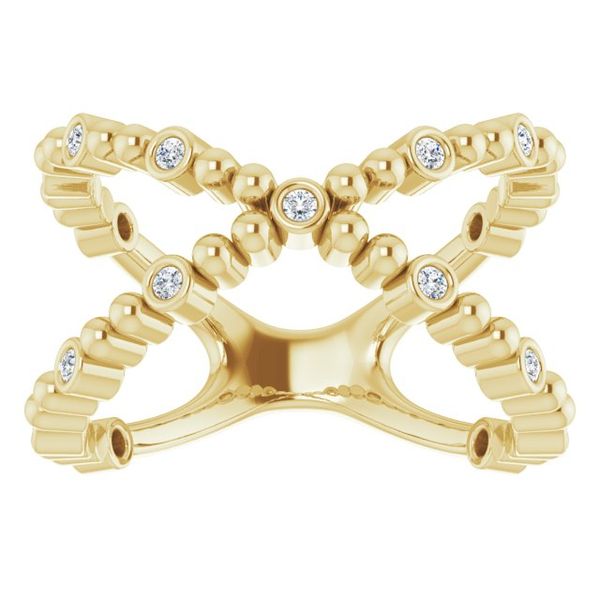 Beaded Negative Space Ring - Image 3