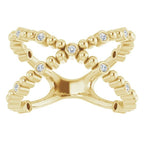 Beaded Negative Space Ring - Image 3