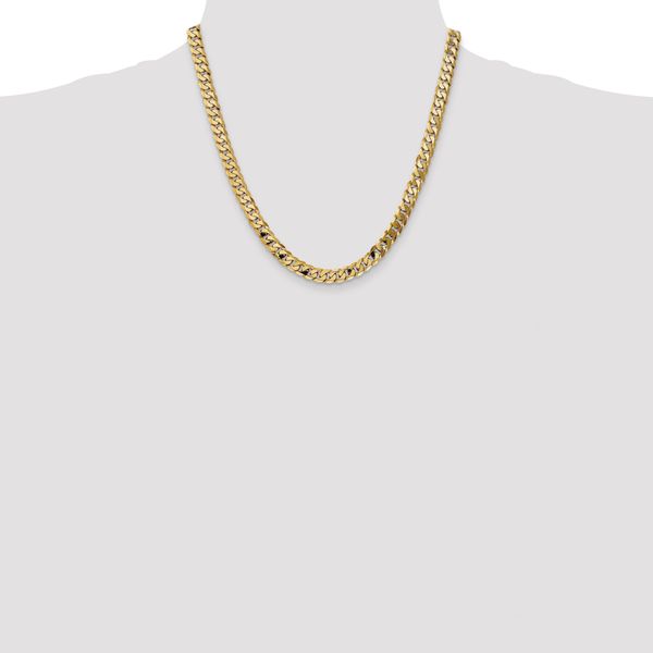 Leslie's 14K 7.25mm Flat Beveled Curb Chain - Image 4
