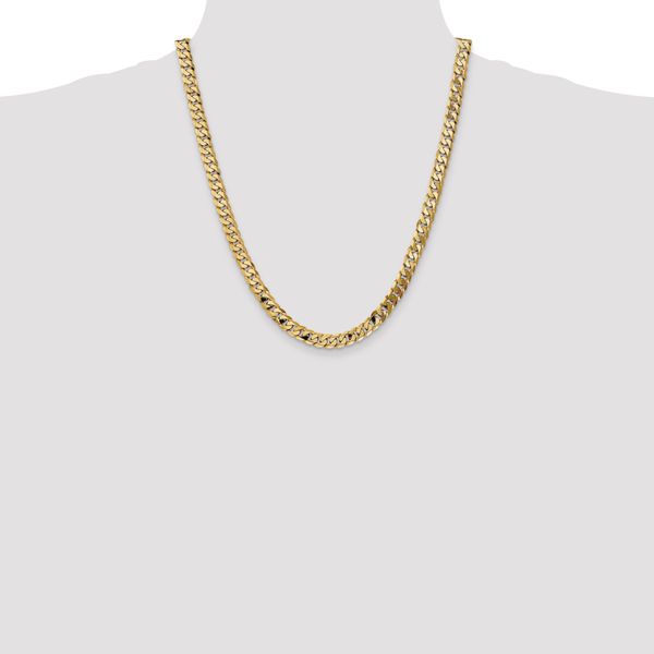 Leslie's 14K 7.25mm Flat Beveled Curb Chain - Image 4