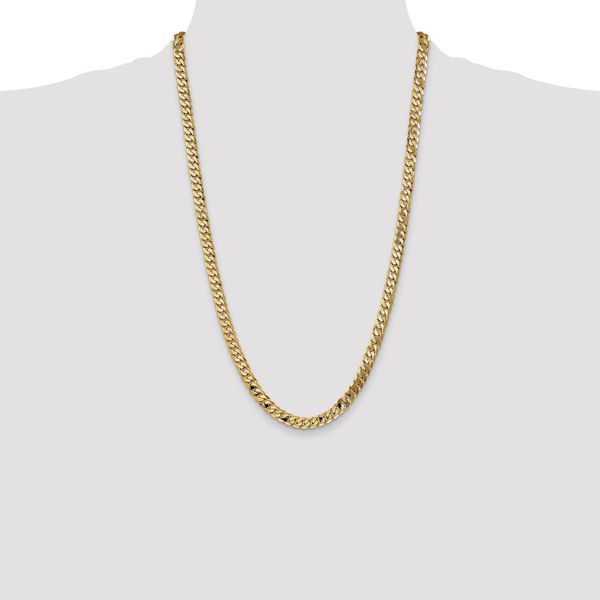 Leslie's 14K 7.25mm Flat Beveled Curb Chain - Image 4