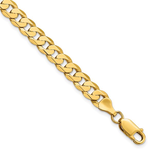 Leslie's 14K 7.25mm Flat Beveled Curb Chain