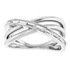 Channel-Set Criss-Cross Ring - Image 3