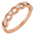 Bezel-Set Stackable Ring