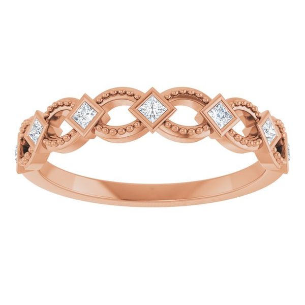 Bezel-Set Stackable Ring - Image 3