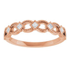 Bezel-Set Stackable Ring - Image 3
