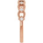 Bezel-Set Stackable Ring - Image 4