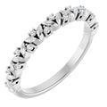 Accented Leaf Stackable Ring