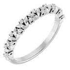 Accented Leaf Stackable Ring