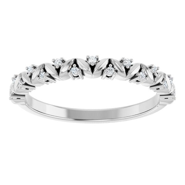 Accented Leaf Stackable Ring - Image 3