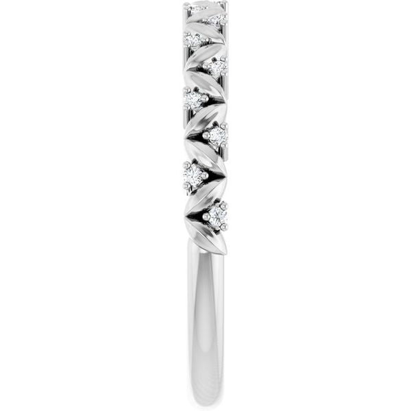 Accented Leaf Stackable Ring - Image 4