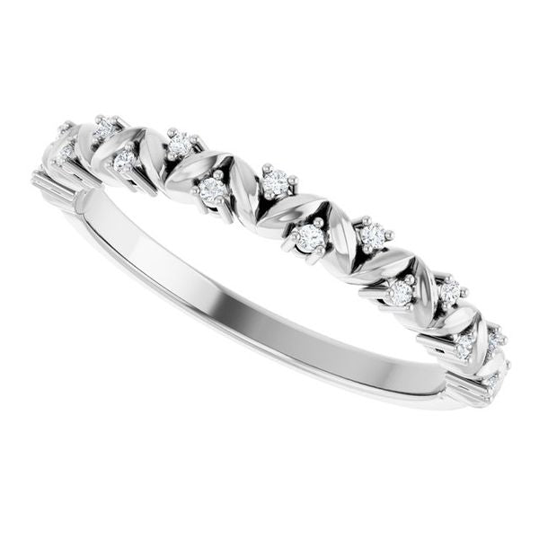 Accented Leaf Stackable Ring - Image 5