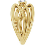 Solitaire Criss-Cross Ring - Image 4