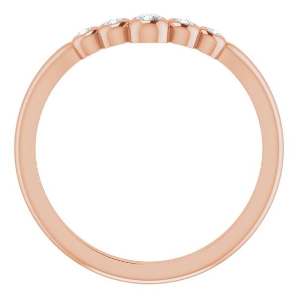 Bezel-Set Graduated V Ring - Image 2