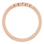 Bezel-Set Graduated V Ring - Image 2