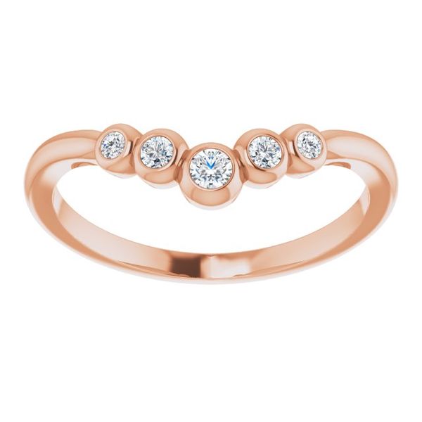 Bezel-Set Graduated V Ring - Image 3