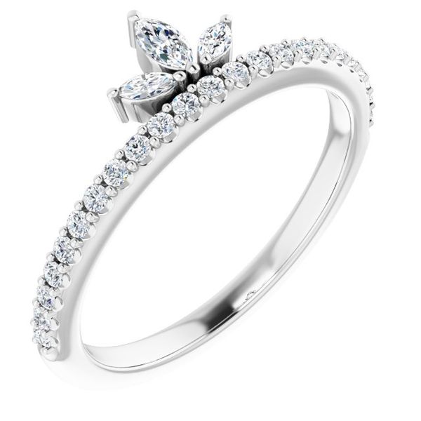 Accented Stackable Crown Ring