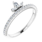 Accented Stackable Crown Ring