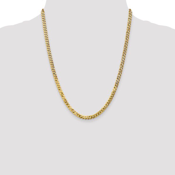 Leslie's 14K 4.5mm Flat Beveled Curb Chain - Image 4