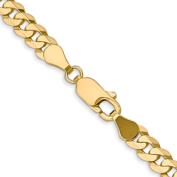 Leslie's 14K 4.5mm Flat Beveled Curb Chain - Image 3