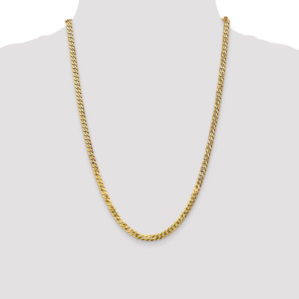 Leslie's 14K 4.5mm Flat Beveled Curb Chain - Image 4
