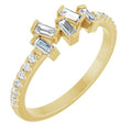 Scattered Baguette Ring