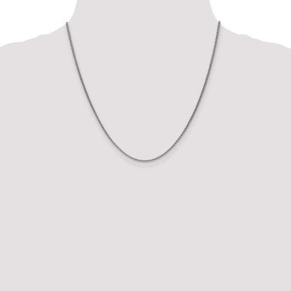Leslie's 14K White Gold 1.65mm Spiga Chain - Image 4