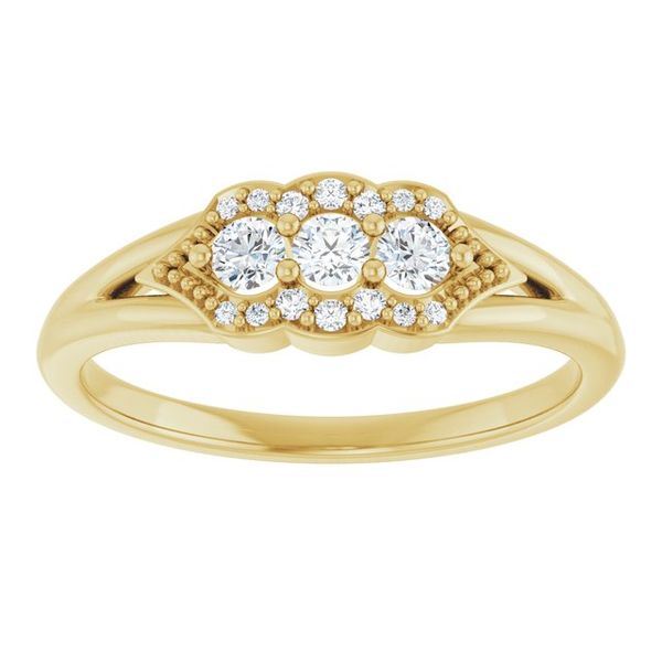 Vintage-Inspired Three-Stone Ring - Image 3
