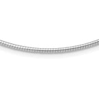 Leslie's 14K White Gold 2mm Round Omega Necklace
