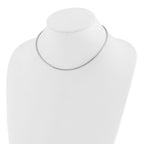 Leslie's 14K White Gold 2mm Round Omega Necklace - Image 2
