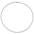 Leslie's 14K White Gold 2mm Round Omega Necklace - Image 3