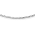 Leslie's 14K White Gold 2mm Round Omega Necklace