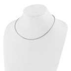 Leslie's 14K White Gold 2mm Round Omega Necklace - Image 3
