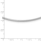 Leslie's 14K White Gold 2mm Round Omega Necklace - Image 4
