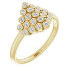 Bezel-Set Cluster Ring