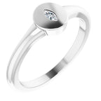 Gypsy-Set Signet Ring