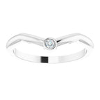 Accented Stackable V Ring - Image 3