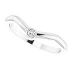 Accented Stackable V Ring - Image 5
