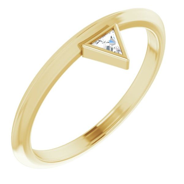 Bezel-Set Stackable Ring